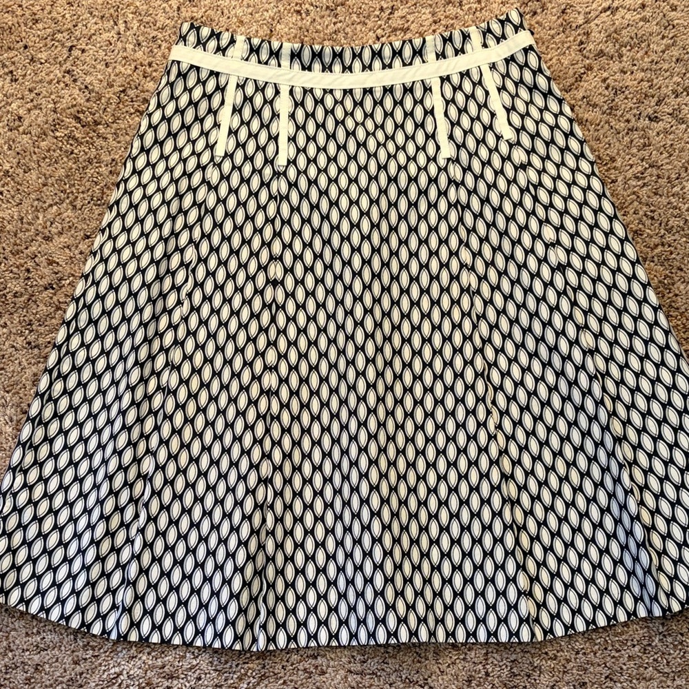 GAP Navy and white  A-Line Pleated Skirt